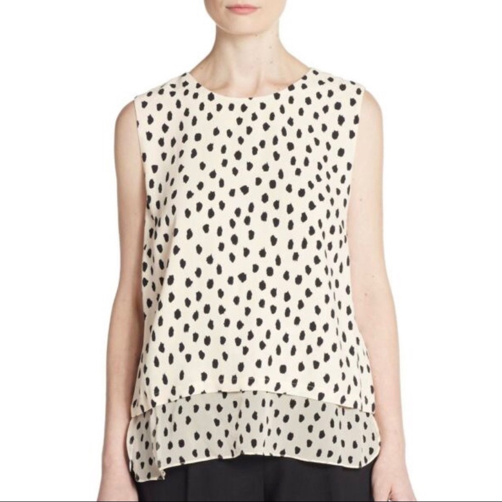 🎀 5/$25 Kate Spade Polka Dots Sleeveless Shell Blouse Top sz S